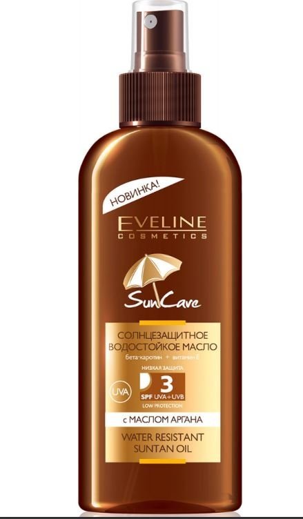 Водостойкое солнцезащитное масло для загара SPF3 Sun Care Eveline, 150 мл фото 1 &mdash; TD-EX.RU