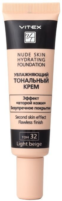 Витэкс NUDE SKIN HYDR Увлажняющий тональный крем, тон 32 Light beige, 30 мл фото 1 &mdash; TD-EX.RU