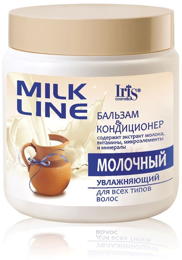 Бальзам-кондиционер «Молочный» увлажняющий для всех типов волос Iris, 500 мл фото 1 &mdash; TD-EX.RU
