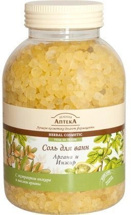 Соль для ванн Зеленая аптека "Аргана и инжир", 1300 г фото 1 &mdash; TD-EX.RU