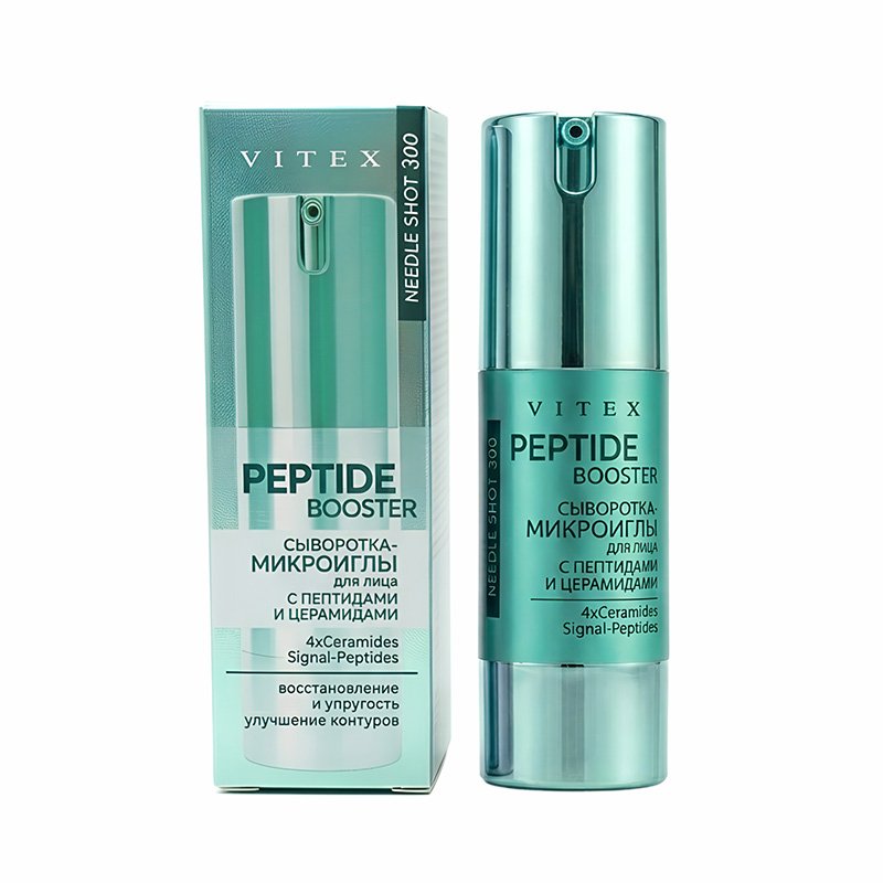 Needle Shot сыворотка-микроиглы для лица PEPTIDE BOOSTER ВОССТАНОВЛЕНИЕ и УПРУГОСТЬ, УЛУЧШЕНИЕ КОНТУРОВ Витэкс, 30 мл   фото 1 &mdash; TD-EX.RU