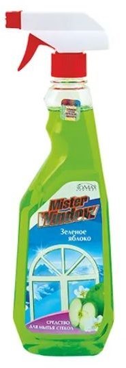 Средство для мытья стекол Mister Window зеленое яблоко Romax, 750 мл  фото 1 &mdash; TD-EX.RU