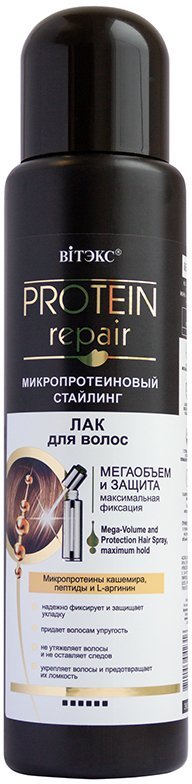 Лак для волос МЕГАОБЪЕМ и ЗАЩИТА Максимальная фиксация Микропротеиновый стайлинг PROTEIN REPAIR Витэкс, 500 мл  ЗАПАСКА фото 1 &mdash; TD-EX.RU