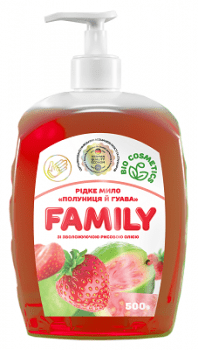 Жидкое мыло Family "Клубника и гуава с увлажняющим рисовым маслом" Dallas, 500 мл фото 1 &mdash; TD-EX.RU
