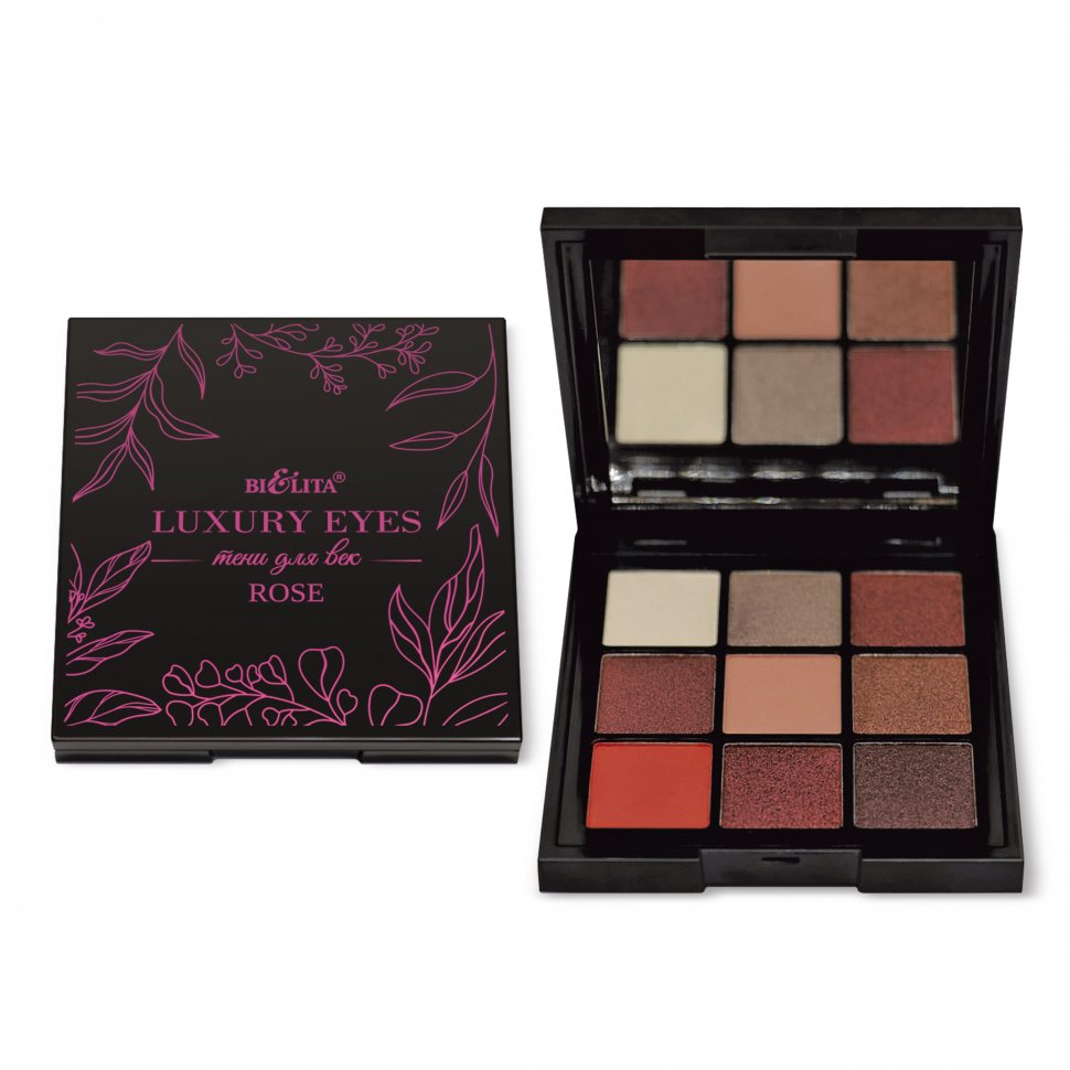 Тени для век ROSE 9 тонов Luxury Eyes Белита, 95 г фото 1 &mdash; TD-EX.RU