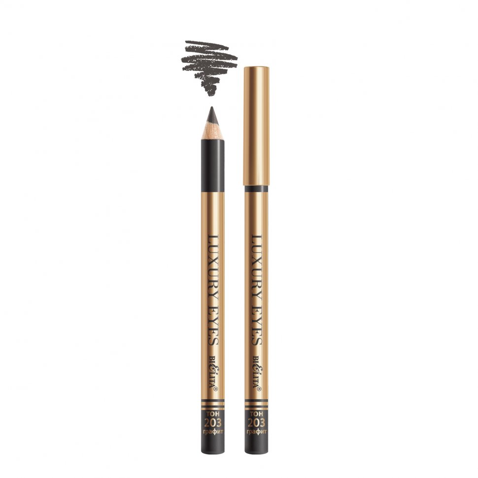 Карандаш для глаз Luxury Eyes тон 203 графит Белита   фото 1 &mdash; TD-EX.RU