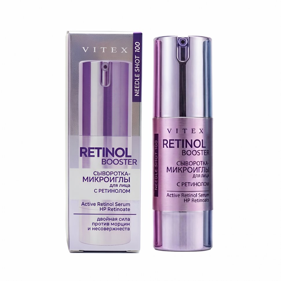 Needle Shot сыворотка-микроиглы для лица RETINOL BOOSTER ДВОЙНАЯ СИЛА ПРОТИВ МОРЩИН И НЕСОВЕРШЕНСТВ Витэкс, 30 мл    фото 1 &mdash; TD-EX.RU