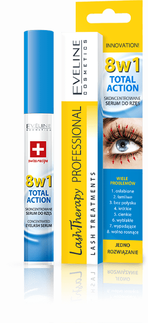 Концентрированная сыворотка для ресниц Multi-Purpose Eyelash Serum Total Action 8 в 1 Eveline, 10 мл фото 1 &mdash; TD-EX.RU