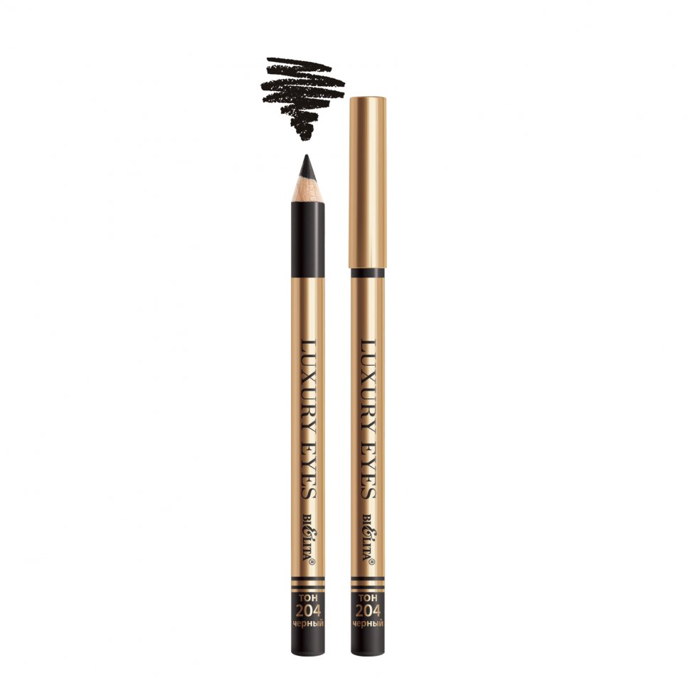 Карандаш для глаз Luxury Eyes тон 204 черный Белита    фото 1 &mdash; TD-EX.RU
