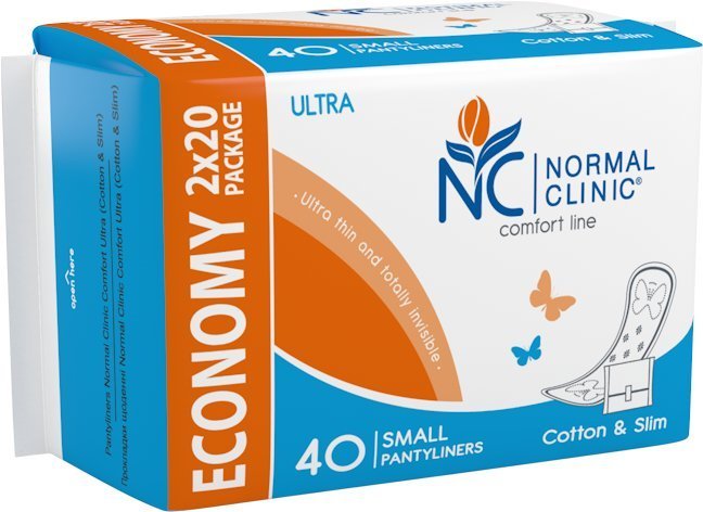 Прокладки ежедневные Comfort Ultra cotton&slim Small (150 мм) в полиэтиленовой упаковке NORMAL Clinic, 40 шт фото 1 &mdash; TD-EX.RU