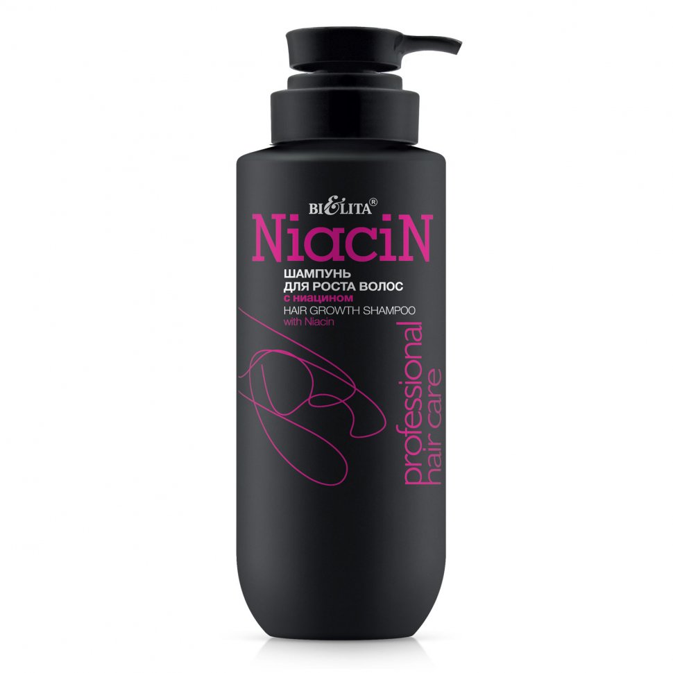 Шампунь для роста волос с ниацином Professional HAIR CARE Белита, 500 мл  фото 1 &mdash; TD-EX.RU