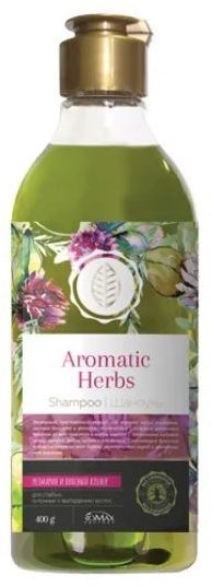 Шампунь "Aromatic Herbs" розмарин и красный клевер для слабых и склонных к выпадению волос Romax, 400 г   фото 1 &mdash; TD-EX.RU