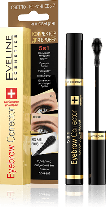 Корректор для бровей Eyebrow Corrector 5 в 1 Светло-коричневый Eveline, 9 мл фото 1 &mdash; TD-EX.RU