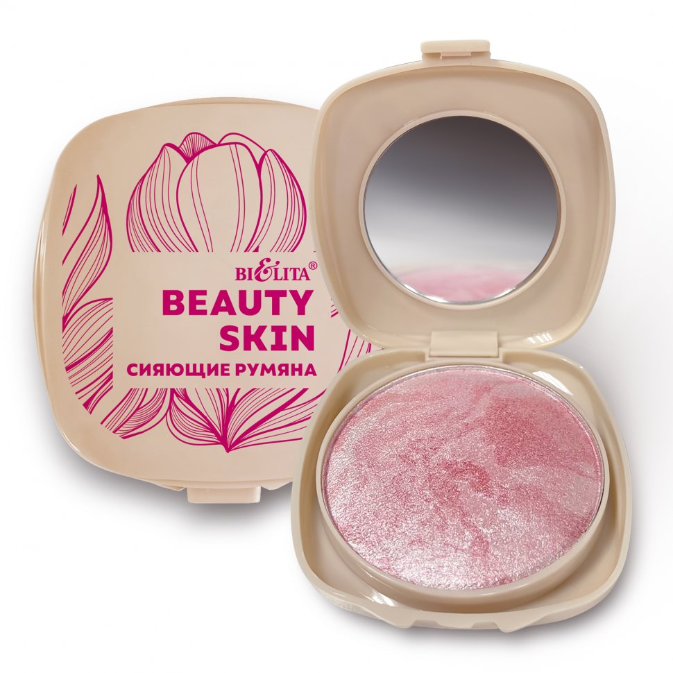 Сияющие румяна Beauty Skin, тон 05 Sunlight Rose Белита, 15,5 г    фото 1 &mdash; TD-EX.RU