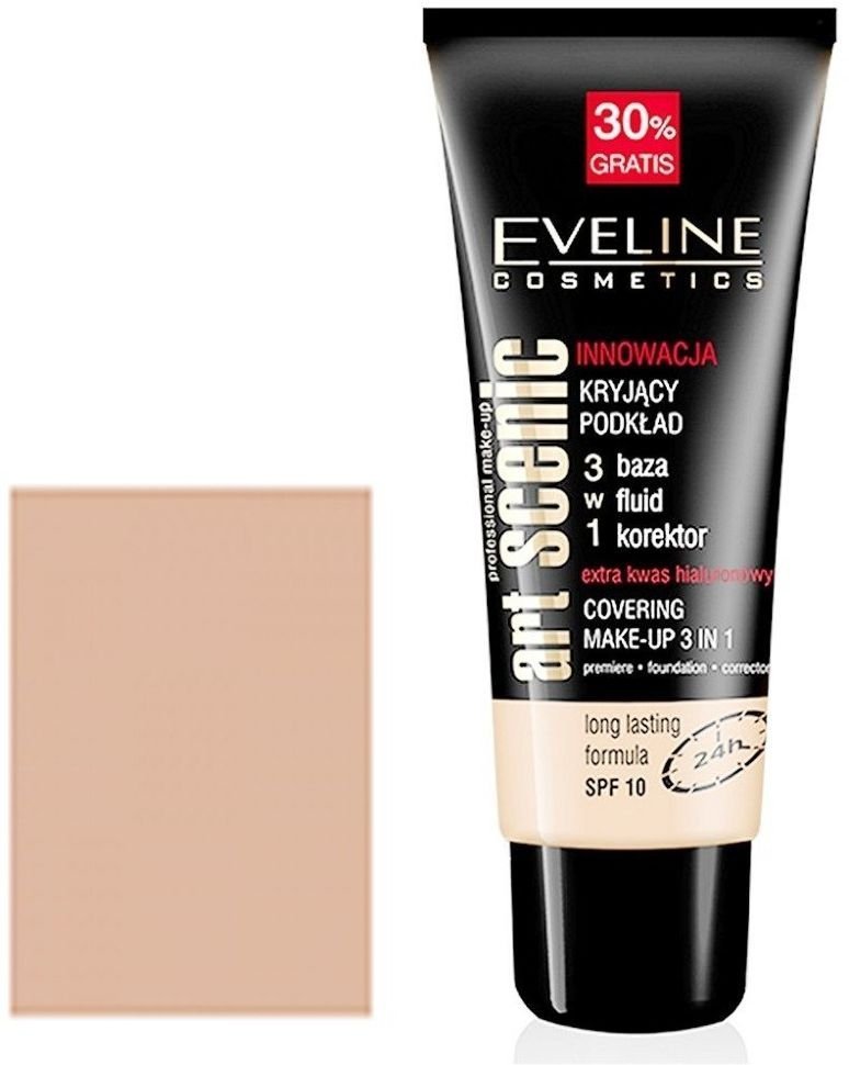 Тональный крем Art professional make up 3 в 1 пастельный Eveline, 30 мл фото 1 &mdash; TD-EX.RU