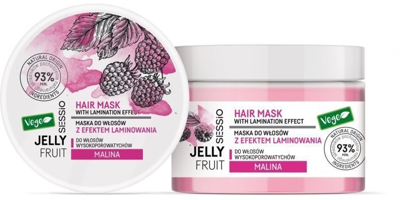 Sessio Jelly Fruit Маска для волос с эффектом ламинирования для волос повышенной пористости Малина, 250 г фото 1 &mdash; TD-EX.RU