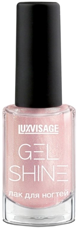 Лак для ногтей GEL SHIINE 105 Светлый розовый с золотистым шиммером Luxvisage, 9 г    фото 1 &mdash; TD-EX.RU