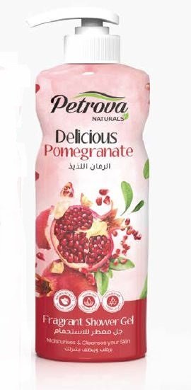 Гель для душа с натуральным экстрактом фруктов и ягод "DELICIOUS POMEGRANAT" Petrova, 400 мл   фото 1 &mdash; TD-EX.RU