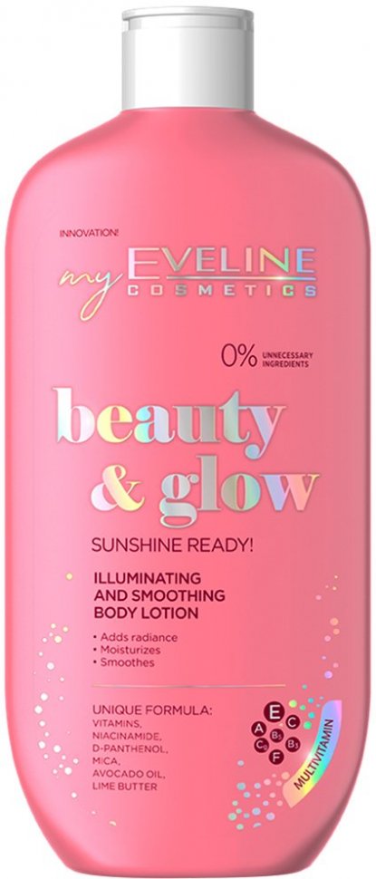 Разглаживающий лосьон для тела с эффектом сияния BEAUTY & GLOW Eveline, 350мл фото 1 &mdash; TD-EX.RU