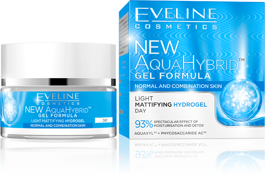 Легкий матирующий гидрогель New Aqua Hybrid для нормальной и комбинированной кожи Eveline, 50 мл фото 1 &mdash; TD-EX.RU
