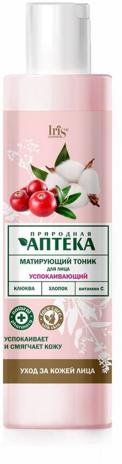 Матирующий тоник для лица успокаивающий Природная аптека IRIS, 250 мл.   &mdash; TD-EX.RU