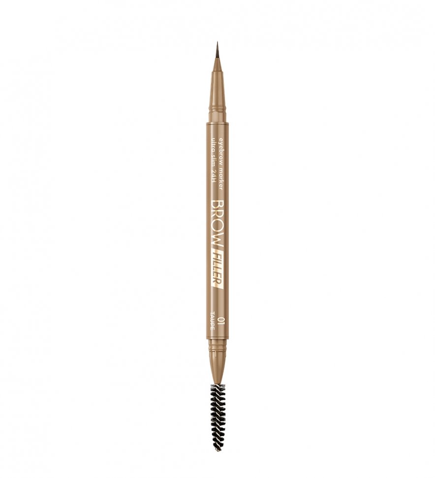 Маркер для бровей BROW FILLER ultra slim 24H тон 01 Taupe LUXVISAGE  фото 1 &mdash; TD-EX.RU