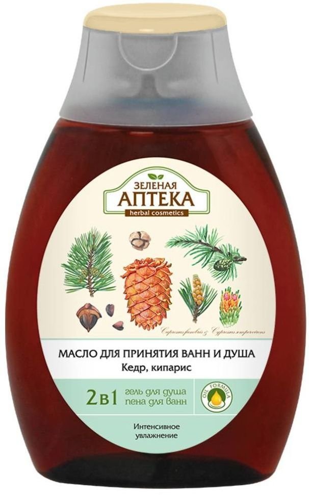 ЗЕЛЕНАЯ АПТЕКА Масло для ванн Кедр Кипарис, 250 мл фото 1 &mdash; TD-EX.RU
