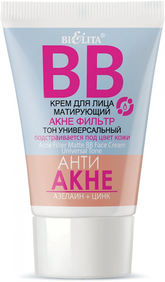 BB крем для лица матирующий "Акне фильтр" тон универсальный АНТИ АКНЕ Белита, 30 мл фото 1 &mdash; TD-EX.RU