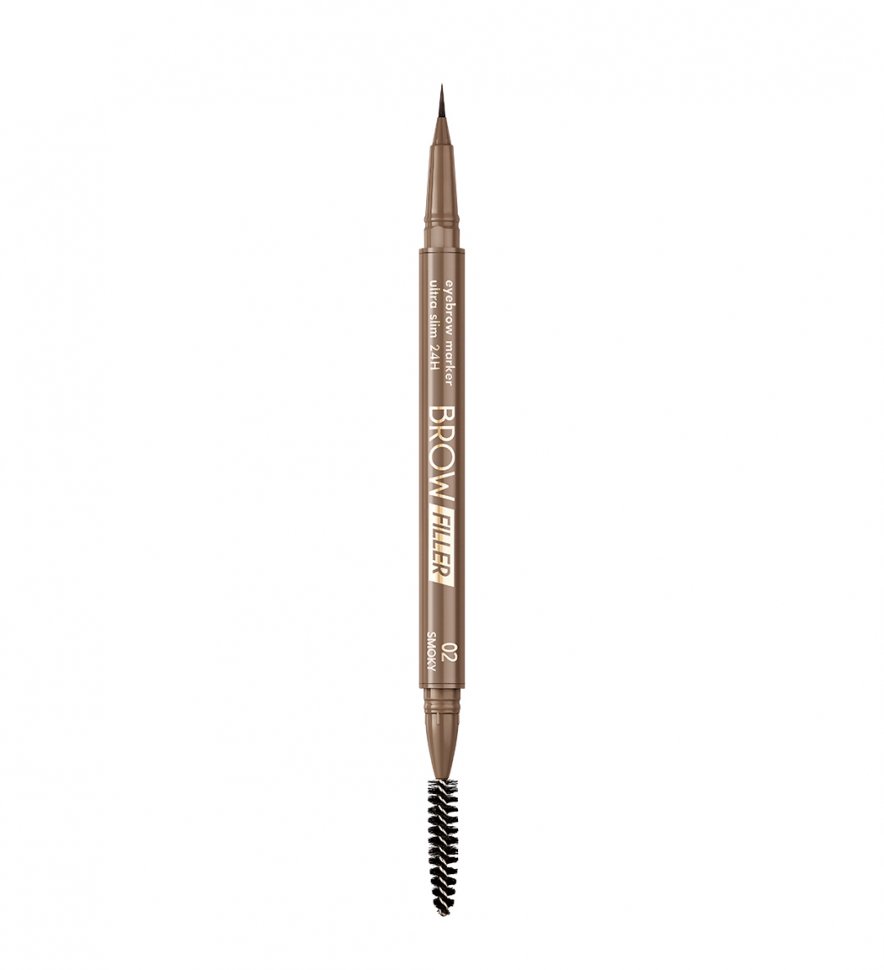Маркер для бровей BROW FILLER ultra slim 24H тон 02 Smoky LUXVISAGE  фото 1 &mdash; TD-EX.RU