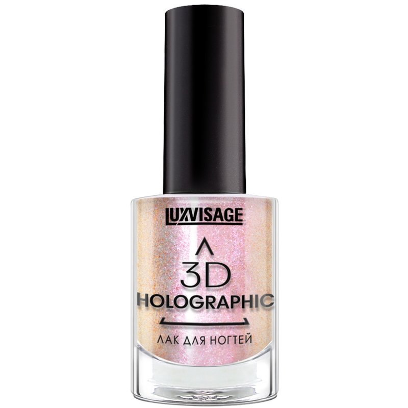 Лак для ногтей 3D HOLOGRAPHIC тон 718 золотисто-розовый Luxvisage  фото 1 &mdash; TD-EX.RU