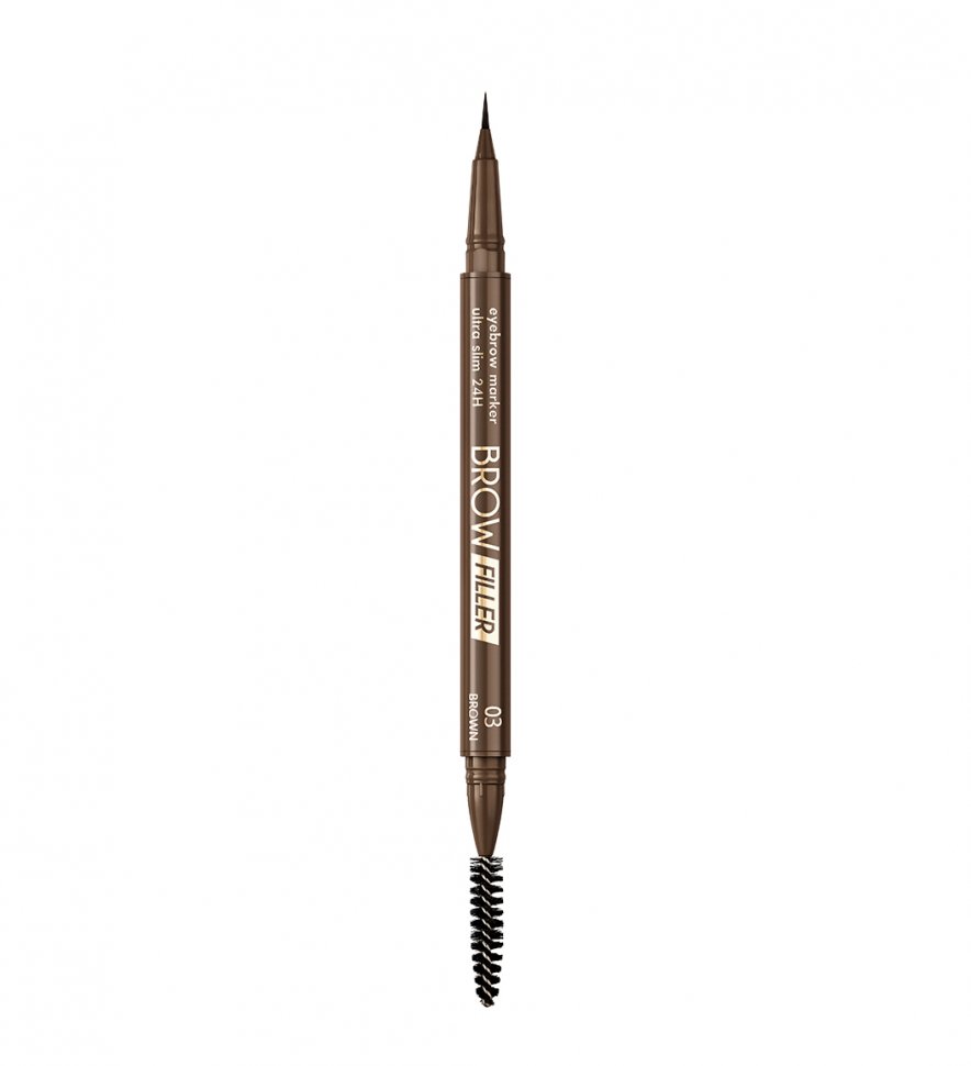 Маркер для бровей BROW FILLER ultra slim 24H тон 03 Brown LUXVISAGE  фото 1 &mdash; TD-EX.RU