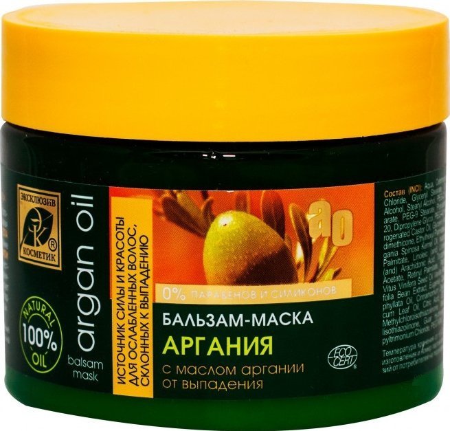 Бальзам-маска для волос Argan Oil против выпадения Эксклюзивкосметик, 260 мл фото 1 &mdash; TD-EX.RU