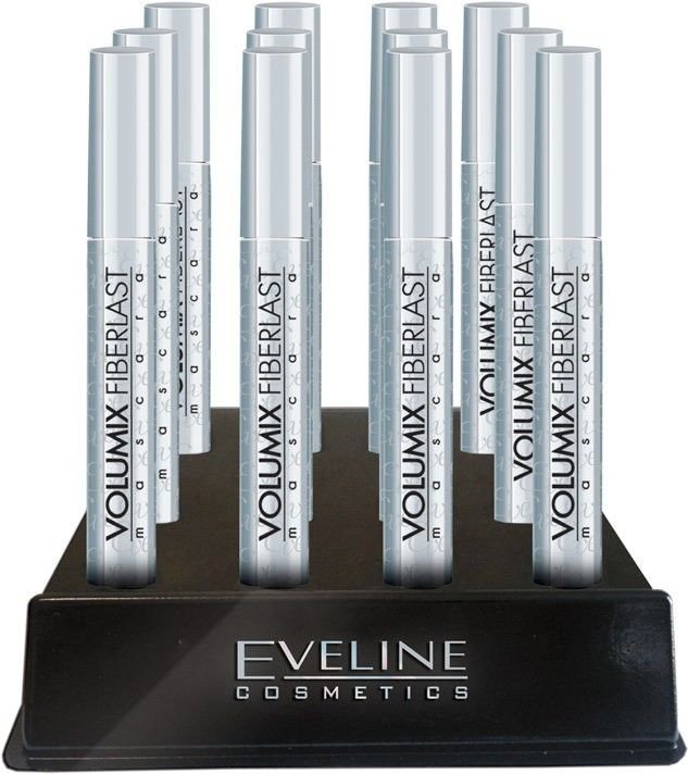 Тушь для ресниц ультраудлинняющая Volumix Fiberlast Curl Up (набор 12 шт) Eveline, 12x9 мл фото 1 &mdash; TD-EX.RU