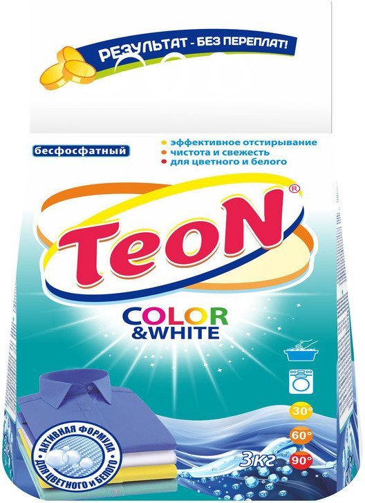 Стиральный порошок Color&White Teon, 3 кг фото 1 &mdash; TD-EX.RU