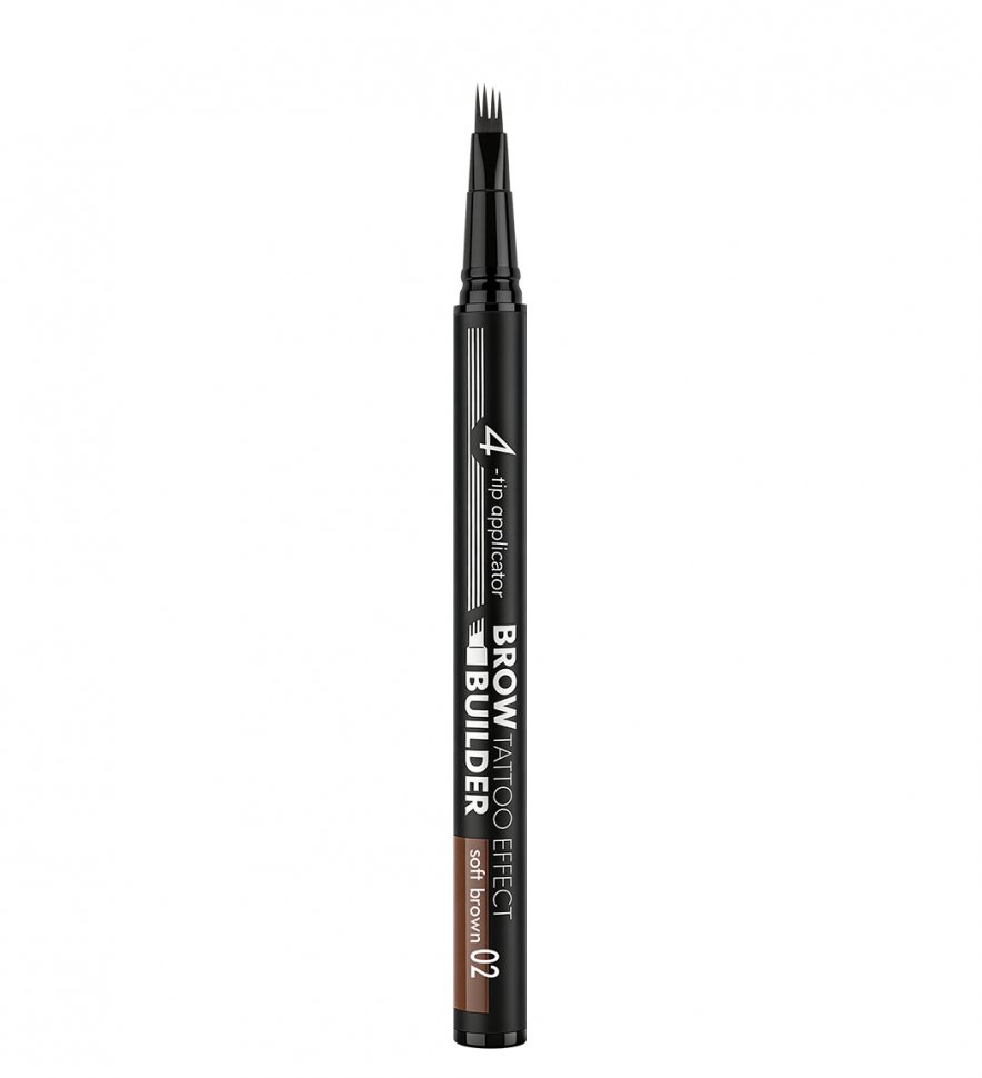 Маркер для бровей c эффектом микроблейдинга BROW BUILDER TATTOO EFFECT тон 02 Soft brown LUXVISAGE  фото 1 &mdash; TD-EX.RU