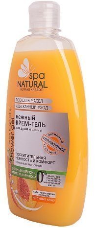 Нежный крем-гель для душа и ванны Natural Spa Спелый персик и масло абрикоса, 500 мл фото 1 &mdash; TD-EX.RU