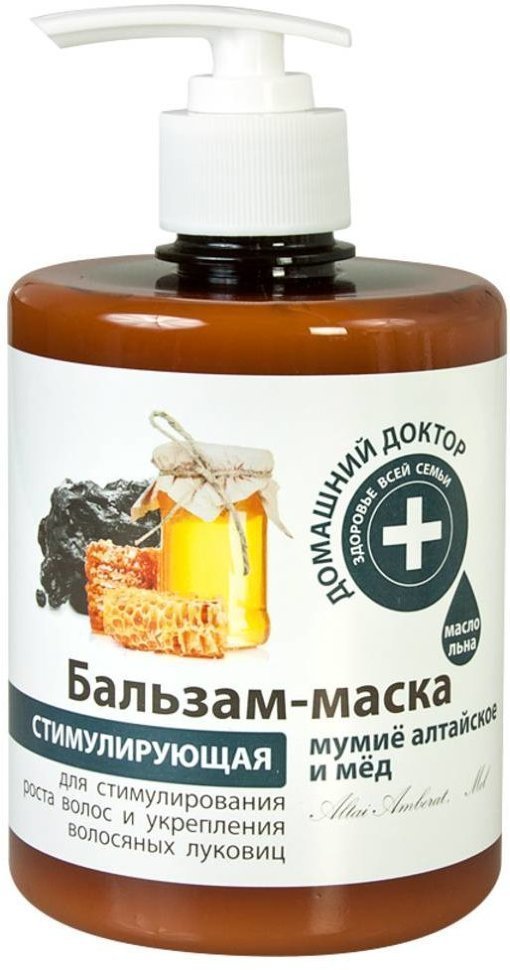 Бальзам-маска Стимулирующая Мумие алтайское Домашний доктор, 500 мл фото 1 &mdash; TD-EX.RU