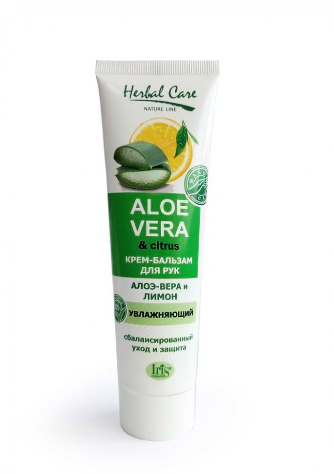 Крем-бальзам для рук и ногтей Алоэ Вера и Лимон Herbal Care Iris, 100 мл  фото 1 &mdash; TD-EX.RU