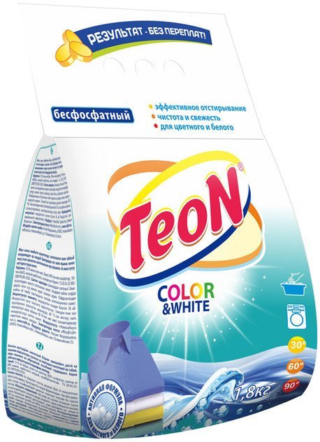Стиральный порошок Color&White Teon, 1,8 кг  фото 1 &mdash; TD-EX.RU
