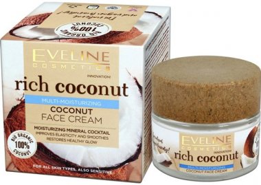 Интенсивный увлажняющий кокосовый крем для лица для всех типов кожи RICH COCONUT Eveline, 50мл &mdash; TD-EX.RU