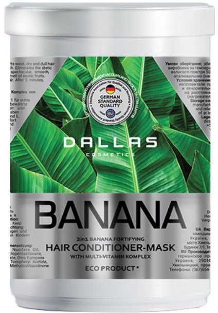 Маска-кондиционер Banana 2в1 для укрепления волос с экстрактом банана Dallas, 1000 мл фото 1 &mdash; TD-EX.RU
