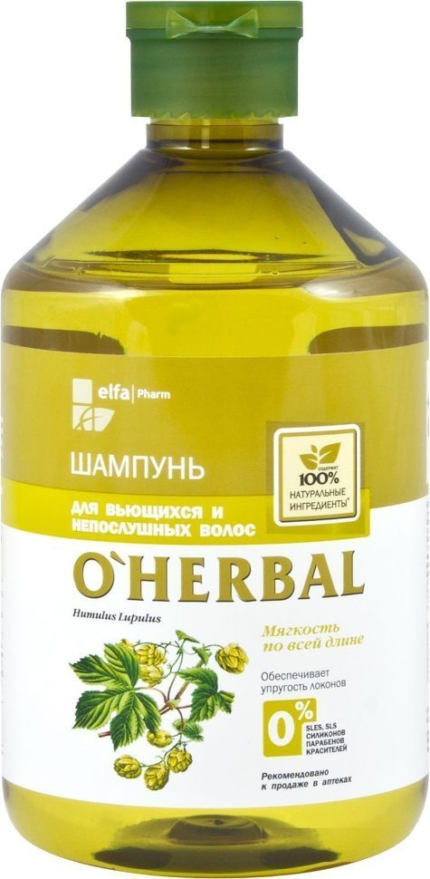O'Herbal Шампунь для вьющихся и непослушных волос, 500 мл фото 1 &mdash; TD-EX.RU