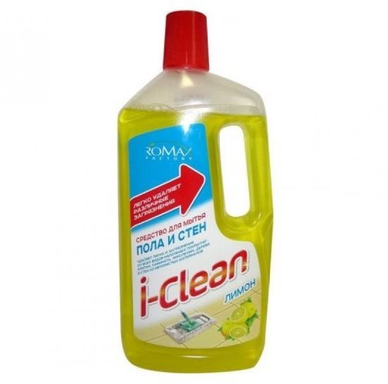 Средство для мытья пола и стен I-CLEAN Лимон Romax, 1 л  фото 1 &mdash; TD-EX.RU