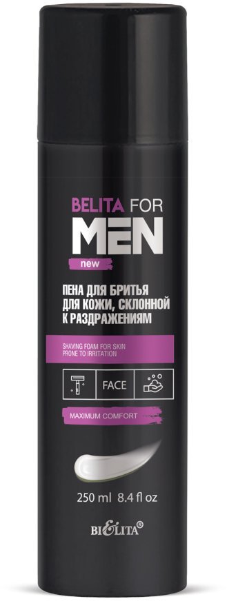 Пена для бритья для кожи, склонной к раздражениям Belita for Men, 250 мл    фото 1 &mdash; TD-EX.RU