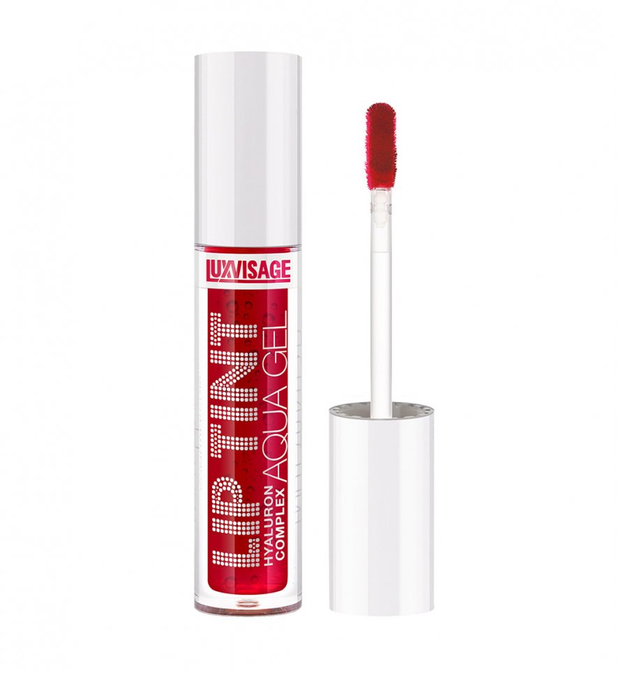 Тинт для губ с гиалуроновым комплексом LIP TINT AQUA GEL HYALURON COMPLEX тон 09 Crimson Red, Luxvisage   фото 1 &mdash; TD-EX.RU