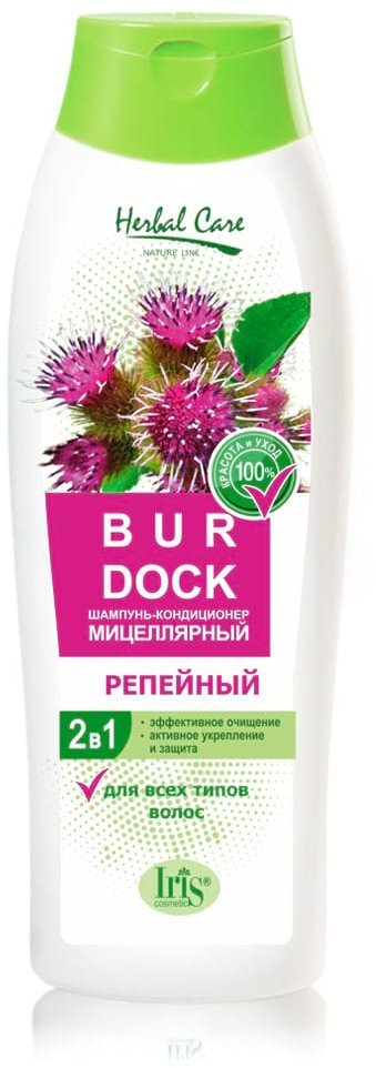 Шампунь-кондиционер мицеллярный Репейный Herbal care Iris, 400 мл фото 1 &mdash; TD-EX.RU