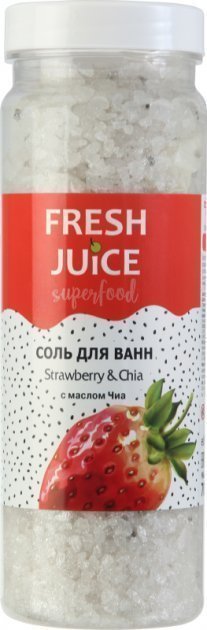 Соль для ванн Fresh Juice Superfood Strawberry & Chia, 700 г фото 1 &mdash; TD-EX.RU