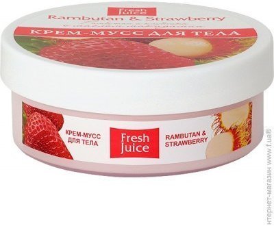 ​Крем-мусс для тела Rambutan & Strawberry Рамбутан и клубника с маслом макадамии Fresh Juice, 225 мл фото 1 &mdash; TD-EX.RU