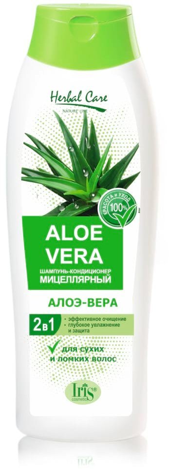 Шампунь-кондиционер мицеллярный Алоэ-вера Herbal care Iris, 400 мл &mdash; TD-EX.RU