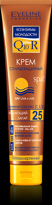Крем cолнцезащитный SPF 25 Коэнзимы Молодости Q10 plus R 4в1 Spa! Eveline, 125мл фото 1 &mdash; TD-EX.RU